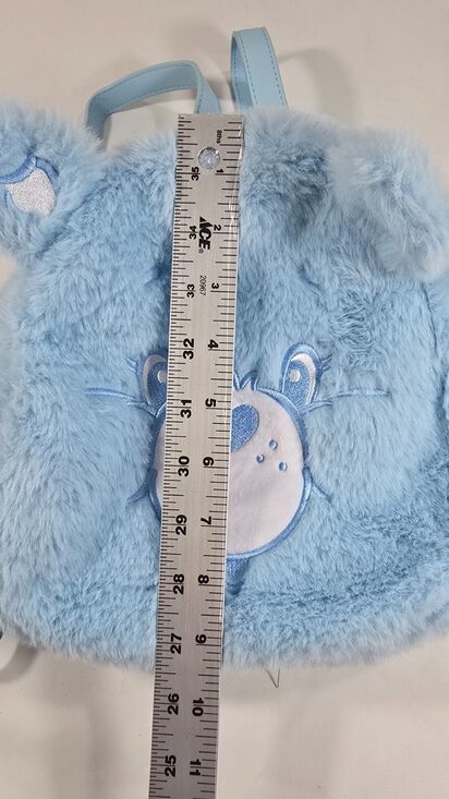Care Bears Skinny Dip Blue Plush Furry Cosplay Mini Backpack Excellent